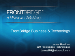 FrontBridge: Business & Technolog