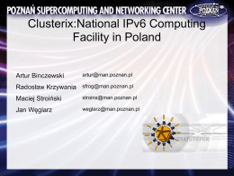 Clusterix:National IPv6 Computing Facitlity in Poland