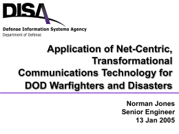 Net-Centric Solutions: The Warfighter's Edge