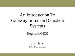 Introduction To Gateway IDS