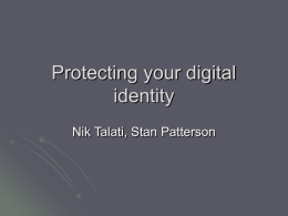 Protecting your digital identity