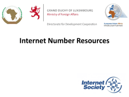 Internet Number Resources