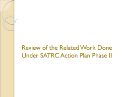 SATRC ACTION PLAN PHASE 2 UPDATE