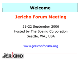 Jericho Forum Meeting