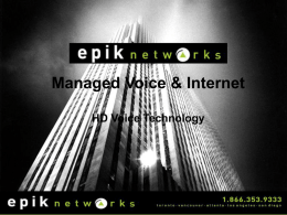 Epik Networks Client Presentation