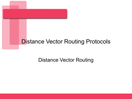 Distance Vector Routing - Bismarck State College