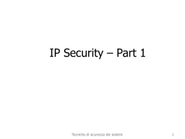 Network Security - Dipartimento Informatica
