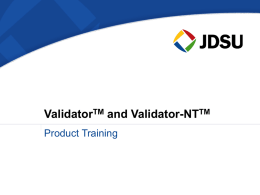 ValidatorTM and Validator-NTTM
