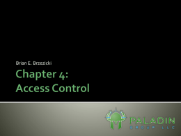 Chapter 4: Access Control