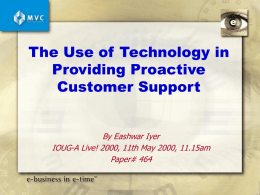 The Use of Technology in Providing Proactive Customer Support