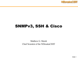 Replacing Tripwire with SNMPv3 DefConX Presentation 08/02/02
