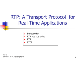 RTP: A Transport Protocol for Real