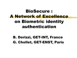 A proposal for structured activities in Biometric identity