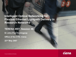 Intelligent Optical Networking for Flexible Ethernet