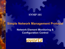SNMP and VLPRO 101 - Evertz Microsystems