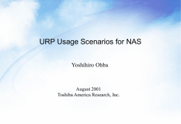 URP Usage Scenarios for NAS and Key Distribution