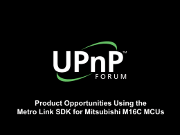 Mitsubishi SDK for UPnP Devices
