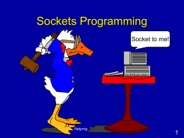 Sockets Programming - Gadjah Mada University