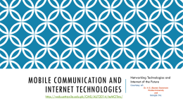 Mobile Communication and Internet Technologies