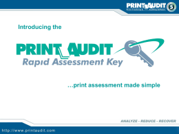 Print Audit Rapid Assessment Key