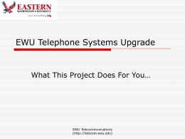 EWU Telephone Systems Upgrade