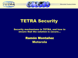 TETRA Scurity