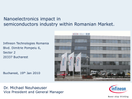 INFINEON Technologies Romania as a center of competences