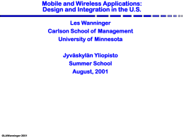 Mobile and Wireless Applications: Design and Integration