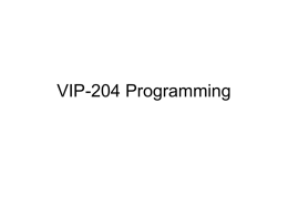 VIP-804 Programming