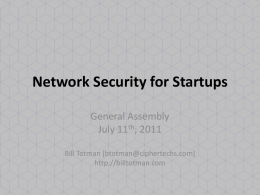 Network Security for Startups