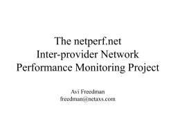The netperf.net Inter-provider Network Performance