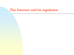 Regulation of the Internet in the US