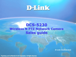 DCS-5230 Sales Guide