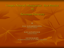 Campus Network Management : Best Practice by Kuvempu