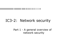 IS3: Network security - Universitetet i Bergen