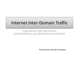 Internet Inter-Domain Traffic