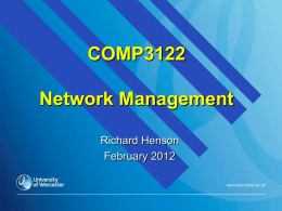Network Management Session 1 Network Basics