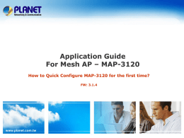 Application Guide 1 For Mesh AP – MAP-3120