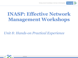 INASP: Effective Network Management Workshops