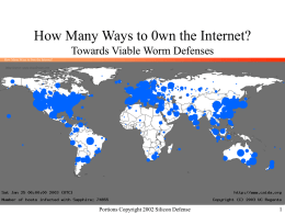 How many ways to 0wn the Internet? Towards Viable Worm