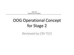 Appendix D - Concept of Operation Oversight Group (OOG)