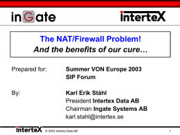 Intertex Data AB, Sweden