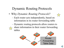 Dynamic Routing Protocols