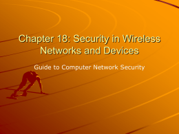 Security in Wireless Networks and Devices