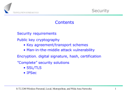 Lecture 7: Security basics