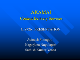 AKAMAI Content Delivery Services