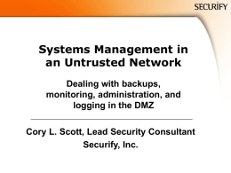 Systems Management in an Untrusted Network