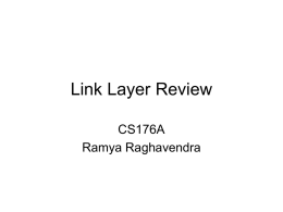 Link Layer Review