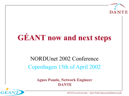 GÉANT now and next steps