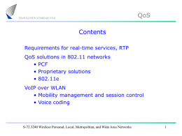 Lecture 6: QoS in WLAN